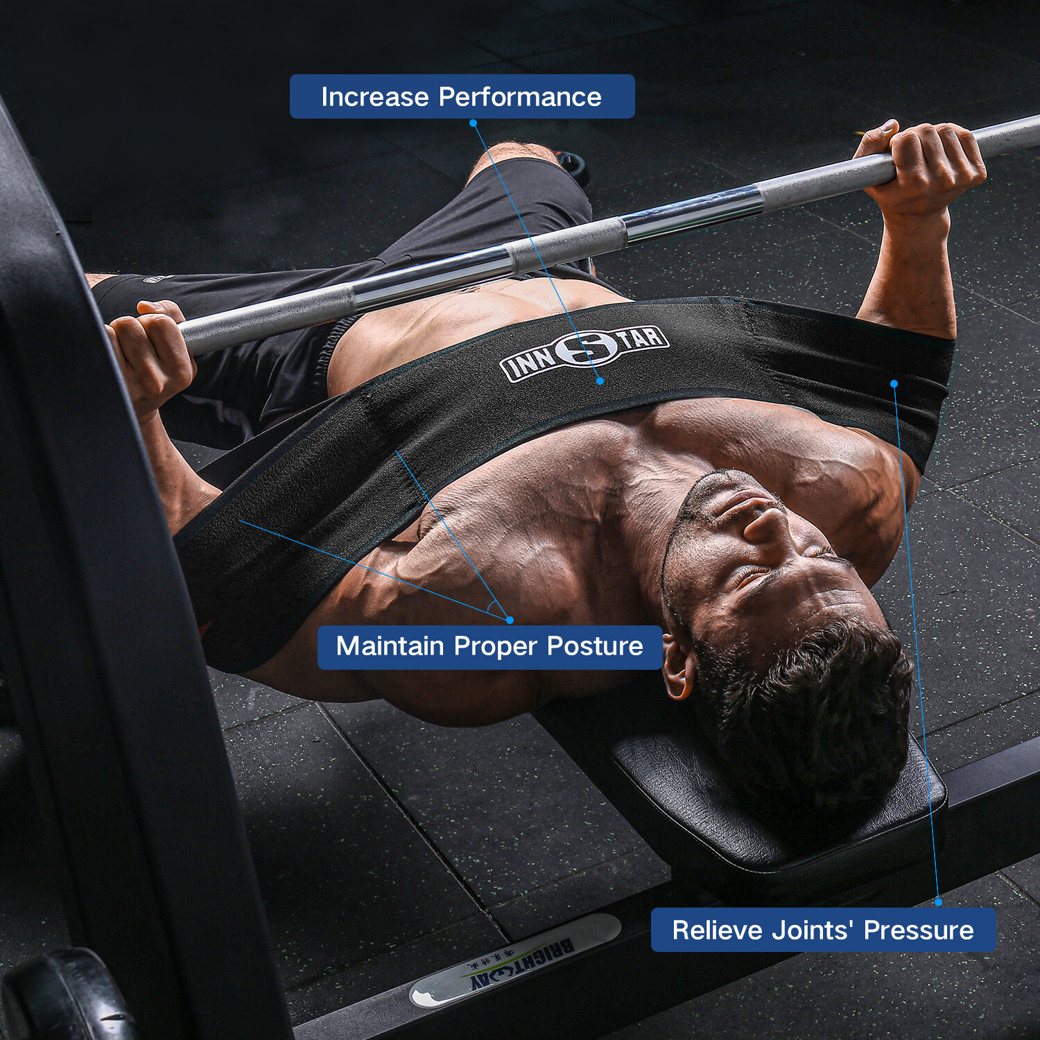 Innstar Bench Press Slingshot Band Push Up Weight Lifting Workout