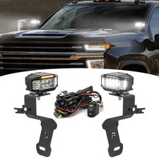3.5 Led Pods Ditch Light Kit -amber Drlstrobe For Silverado 25003500hd 20-26 3.5 Led Pods Ditch Light Kit -amber Drlstrobe For Silverado 25003500hd 20-26
