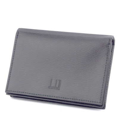dunhill business card holder logo leather Authentic used T17532 | eBay
