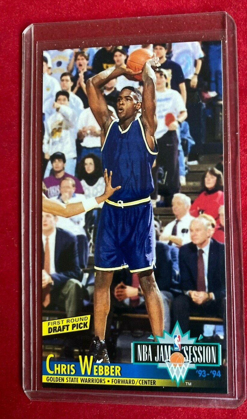 1993 Fleer Finest Chris Webber #75 1st Round Pick RC Golden State Warriors