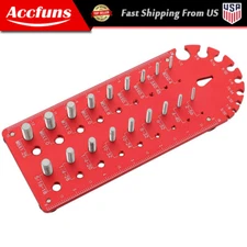 Nut and Bolt Thread Checker 18 3/32 to 1/2 With Additiona Red Drill Bit Size