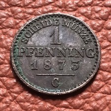 1 Pfenning 1873 C SCHEIDE M&Uuml;NZE Wilhelm I KM# 480