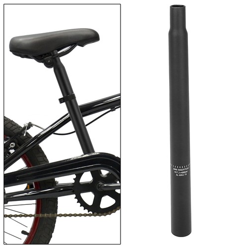 Tubo de asiento de aleación de aluminio para tija de sillín de bicicleta de 27,2 x 400 mm sin marca de escala negro - Imagen 1 de 7
