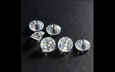 4 Pcs Loose CVD Diamond 4.25 MM Round - D to F - Color IF Clarity  Certified