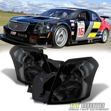 Smoked 2003-2007 Cadillac CTS Headlights Headlamps Left+Right Set 03 04 05 06 07