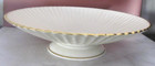 Lenox White Porcelain Fruit Nut Bowl Pedestal Footed w/ Gold Trim — photo 1