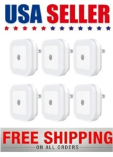 LED Plug in Night Light with Light Sensor 6-Pack (Square)