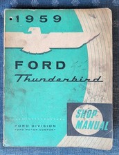 1959 Genuine Ford Thunderbird Service Shop Manual Original Vintage Publication