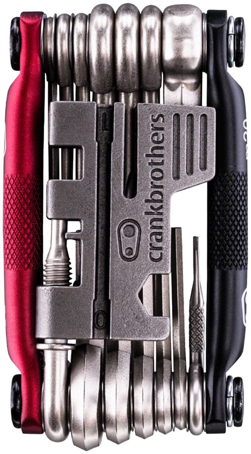Crankbrothers Multi 20 Tool - Матовый черный красный 20-функциональный велосипедный мультиинструмент 7990₽