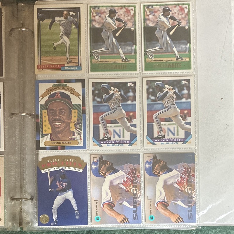 Topps 1992 MLB Baseball Card Lot (9) Devon White Topps Donruss Upper Deck