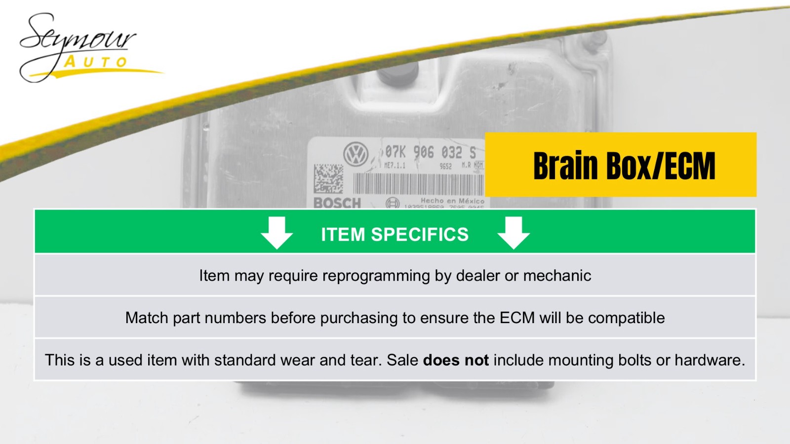 Engine ECM Electronic Control Module Fits 02-04 VOLVO 60 SERIES 1329881