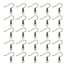 TOAOB 100pcs Earring Hooks Hypo Allergenic French Ear Wires with Ball and Coil