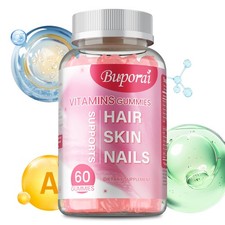 Hair Skin and Nails Gummies - Supports Healthy Hair, Vegetarian Biotin, Vitamins
