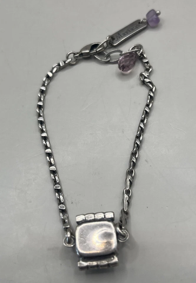 MARIANA Silver Bracelet SWAROVSKI Crystals Purple & Pink Stones Gift Designer - Image 4 of 4
