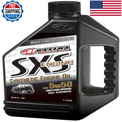 Maxima Racing Oils 30-18901-3Pk Sxs Synthetic 5W50 Side By Side Engine Oil 1L