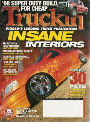 TRUCKIN' 2007 VOL 33 NO 10 - HIDE WIRES, FLAMES, GUAGE CLUSTER, LEATHER&SUEDE