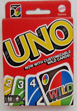 UNO Card Game 2021 Mattel Customizable Wild Cards 2-10 Players Age 7