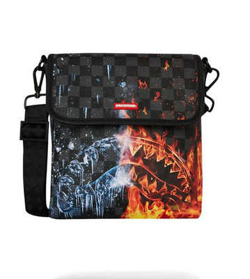 Sprayground Cold Heat Crossbody Bag New Black Messenger Sling Bag