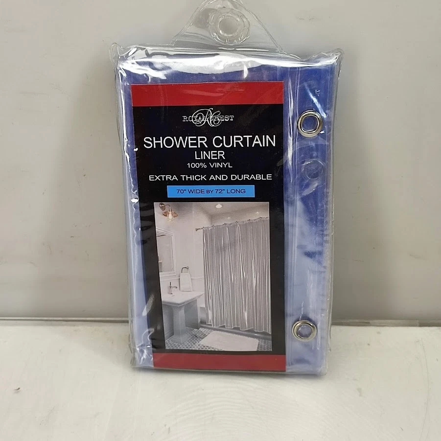 Forro Cortina de Ducha Royal Crest Transparente 70" x 72" Extra Grueso Duradero 100% Vinilo Foto 4 de 4