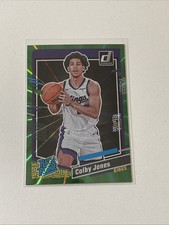 2023-24 Panini Donruss Rated Rookie Holo Green Laser #221 Colby Jones RC