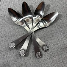 4 Vintage Wusthof Dreizack Stainless Grapefruit Spoons Germany