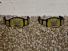 wwe 2 TAG TEAM BELT championship MATTEL wrestling ACCESSORY