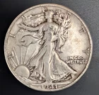 A Nice Silver Walking Liberty Half Dollar 1941. D-Mint