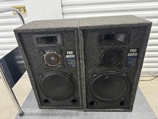 Pro Audio Studio Monitor Speakers Pair Carpeted 3-Way PA Loudspeakers 250W