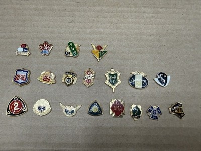 Lot of 19 American Motorcycle Association Membership Year Pins AMA
