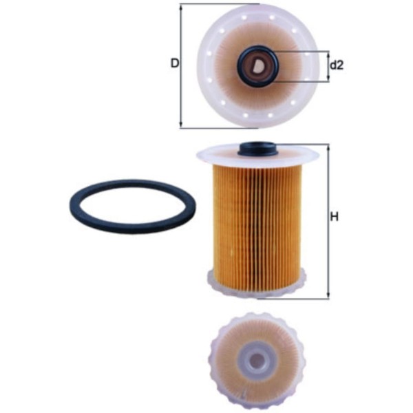 Kraftstofffilter Mahle KX 183D FüR Opel Renault Vivaro A Master II Trafic-image