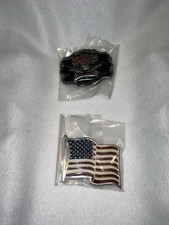 Harley Davidson Belt Buckle And American Flag Belt Buckle MADE IN USA