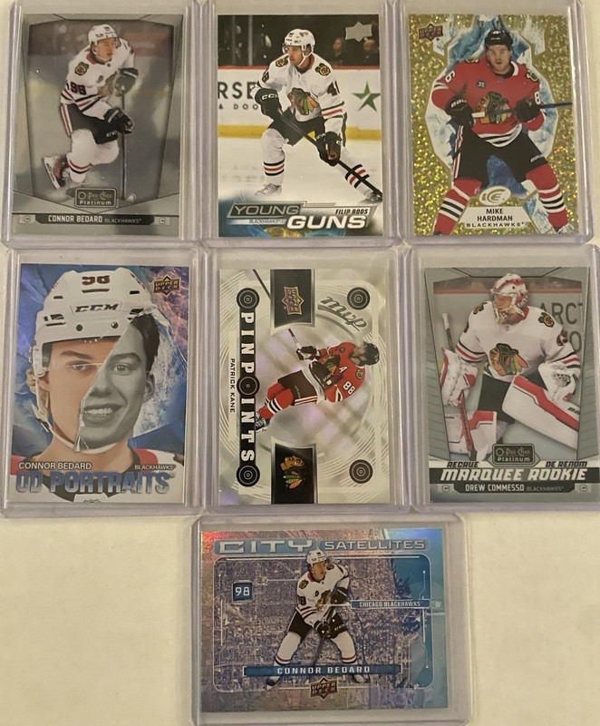 Chicago Blackhawks-18-Card Lot-Connor Bedard Young Guns Rookie Inserts/Parallels