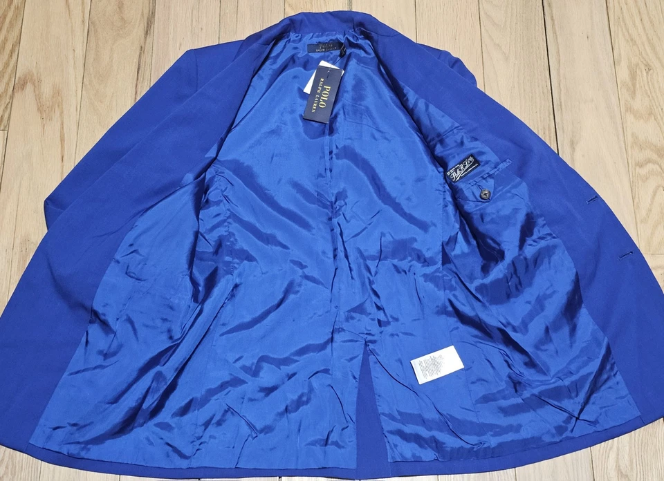NWT Polo Ralph Lauren Woman’s Royal Blue Wool Single Breasted Blazer Jacket  - Image 2 of 4