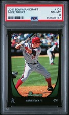 2011 Bowman Draft MIKE TROUT Rookie Card RC - PSA 8