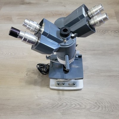 Vintage AO American Optical Binocular Microscope Illuminated Lab Scope USA WORK