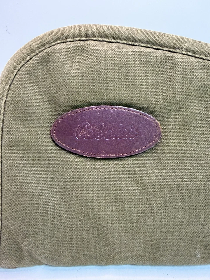 Estuche para pistola de lona Cabela’s - Bolsa acolchada suave para pistola - Verde/Marrón Foto 2 de 4
