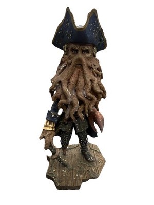NECA TOYS DISNEY HEAD KNOCKER PIRATES OF CARIBBEAN DAVY JONES 9''RESIN FIGURE NOS