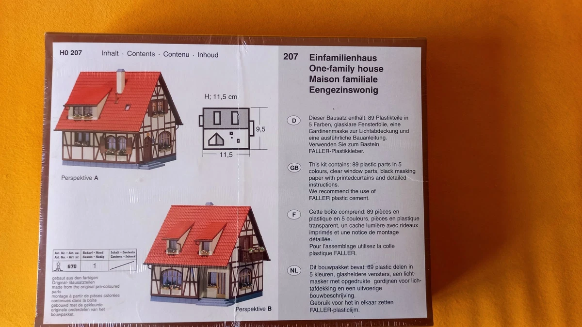 FALLER H0 207 Einfamilienhaus Wohnhaus Kunststoff Bausatz