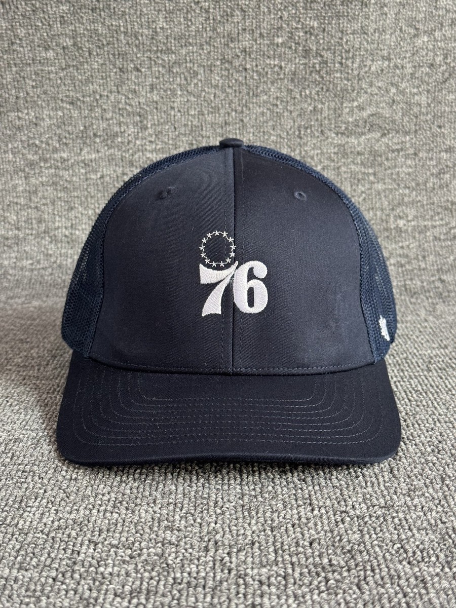 '47 Brand Philadelphia 76ers Trucker Snapback Navy Hat Mesh Back NBA