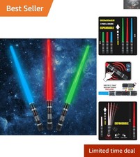 Expandable 3 Color Light Up Swords with Sound Effects Gifts for Kids Ages 3