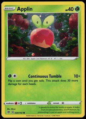 BLE: HOLO FOIL Applin - (Cosmos Holo) #020/192 - Promo