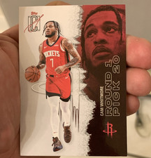 Topps Cam Whitmore Rookie Round Pick Houston Rockets Basketball Trading Card. rookie card picture