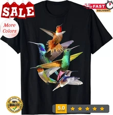 NEW Hummingbird in Flight Hummingbird Gift I Love Hummingbird Tee T-Shirt S-3XL