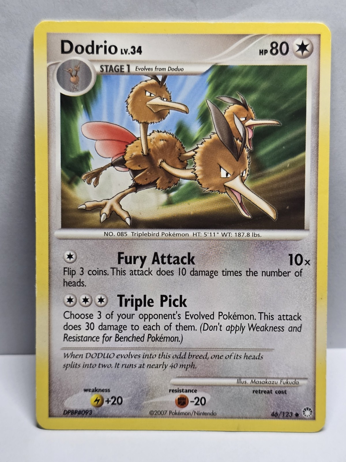 Dodrio 46/123 Uncommon Mysterious Treasures Pokemon Lightly Played