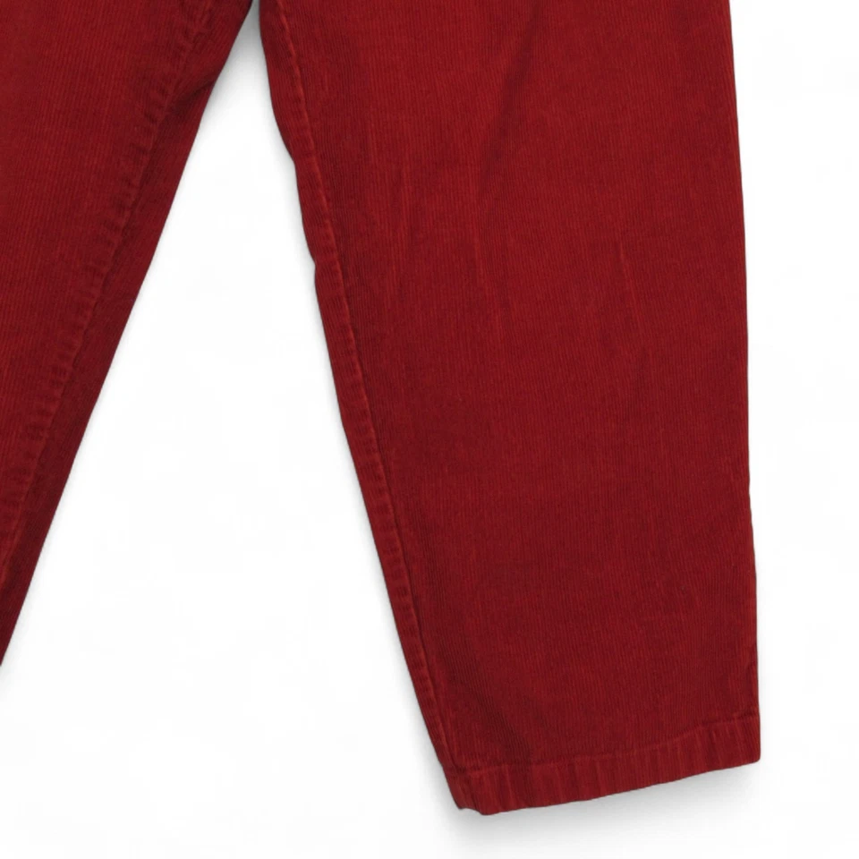 DE COLECCIÓN L.L. Pantalones BEAN Rojo Óxido PLISADO Relajado Bolsillos PIERNA CÓNICA Talla 16P Foto 3 de 4