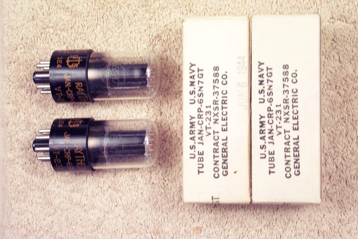 Raytheon JAN CRP 6SN7GT (Jb-3-21 K)RAYTHEON VT-231 6SN7 イカリJAN