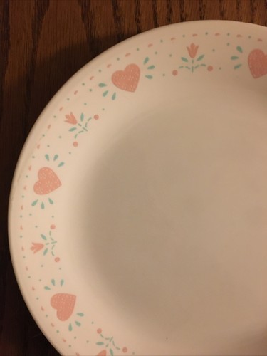 Corelle Forever Yours Dinner Dessert Plate Bowl Platter Mug Pink Heart U Pick - Picture 5 of 21