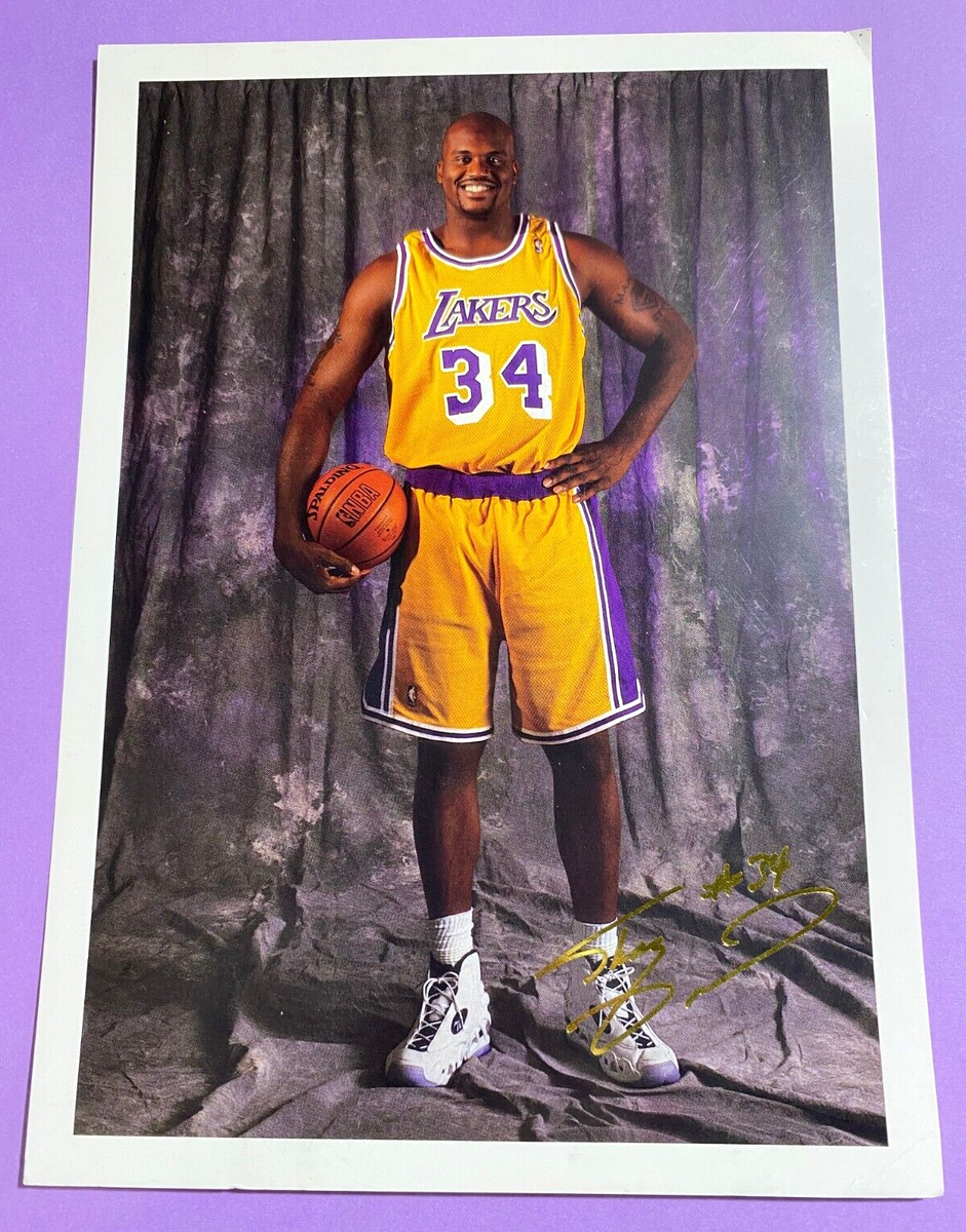 SHAQUILLE O'NEAL, LAKERS, #34, OFFICIAL COLOR PHOTO, 5 X 7