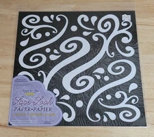 Forever In Time 12"x12" LACE LOOK PAPER 2 Piece Set Lace Paper & Cardstock Black