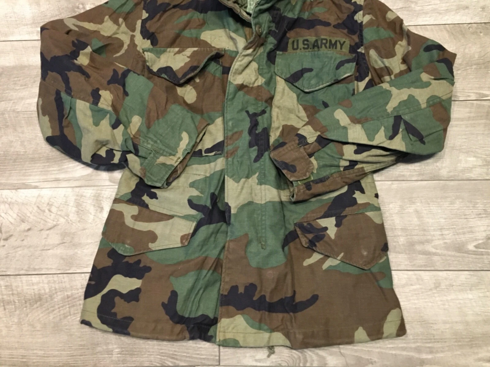  vtg cold weather military clothes uniform camo jacket